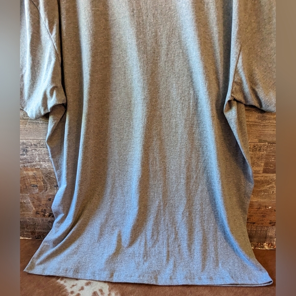 2/$10 Sonoma Goods Life Western Trail Supply Logo Heather Gray Tee - Picture 10 of 14